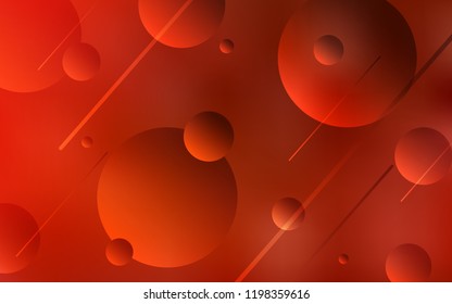 Light Red vector background with bubbles. Modern abstract illustration with colorful water drops. Completely new template for your brand book.