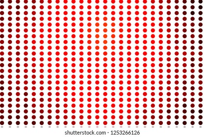 Light Red vector background with bubbles. Glitter abstract illustration with blurred drops of rain. Pattern for ads, booklets.