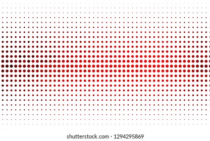 Light Red vector background with bubbles. Blurred bubbles on abstract background with colorful gradient. Pattern for ads, leaflets.