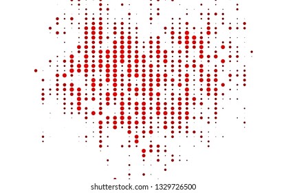 Light Red vector background with bubbles. Blurred decorative design in abstract style with bubbles. Pattern of water, rain drops.