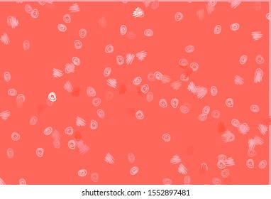 Light Red vector background with bubbles. Abstract illustration with colored bubbles in nature style. Pattern for beautiful websites.
