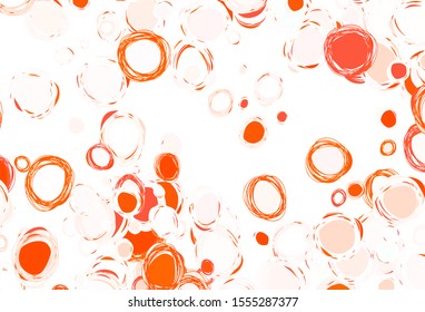 Light Red vector background with bubbles. Modern abstract illustration with colorful water drops. Pattern for beautiful websites.