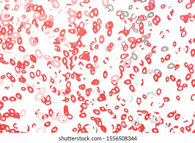 Light Red vector background with bubbles. Blurred decorative design in abstract style with bubbles. Pattern of water, rain drops.