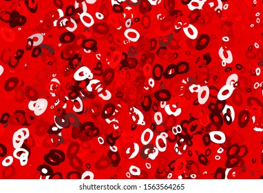 Light Red vector background with bubbles. Modern abstract illustration with colorful water drops. Design for business adverts.