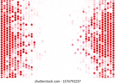Light Red vector background with bubbles. Beautiful colored illustration with blurred circles in nature style. Pattern for ads, leaflets.