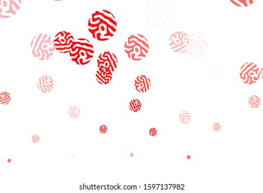 Light Red vector background with bubbles. Modern abstract illustration with colorful water drops. Pattern for beautiful websites.