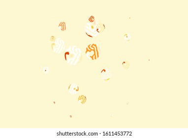 Light Red vector background with bubbles. Blurred bubbles on abstract background with colorful gradient. Pattern for futuristic ad, booklets.
