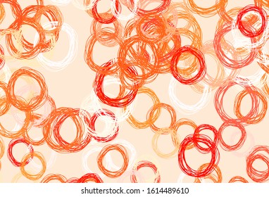 Light Red vector background with bubbles. Beautiful colored illustration with blurred circles in nature style. New template for your brand book.