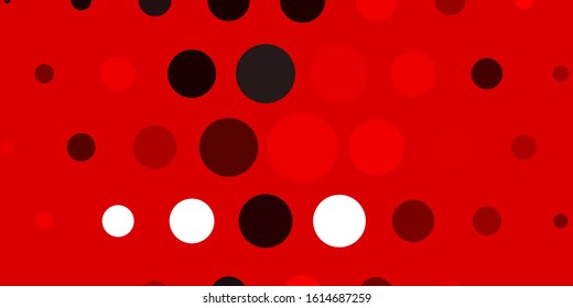 Light Red vector background with bubbles. Illustration with set of shining colorful abstract spheres. Pattern for wallpapers, curtains.