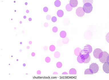 Light Red vector background with bubbles. Glitter abstract illustration with blurred drops of rain. Design for poster, banner of websites.