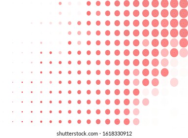 Light Red vector background with bubbles. Glitter abstract illustration with blurred drops of rain. Pattern for textures of wallpapers.