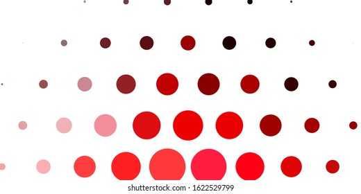 Light Red vector background with bubbles. Colorful illustration with gradient dots in nature style. Pattern for wallpapers, curtains.