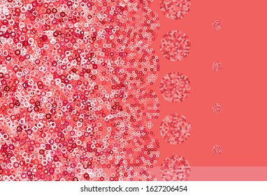 Light Red vector background with bubbles. Illustration with set of shining colorful abstract circles. Pattern for beautiful websites.