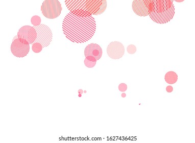 Light Red vector background with bubbles. Blurred decorative design in abstract style with bubbles. Design for your business advert.