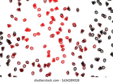 Light Red vector background with bubbles. Abstract illustration with colored bubbles in nature style. Completely new template for your brand book.