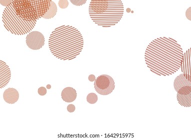 Light Red vector background with bubbles. Glitter abstract illustration with blurred drops of rain. Pattern for textures of wallpapers.