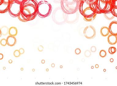Light Red vector background with bubbles. Illustration with set of shining colorful abstract circles. Design for poster, banner of websites.