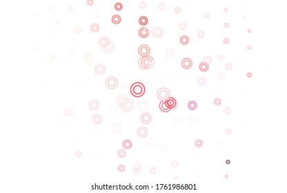 Light Red vector background with bubbles. Modern abstract illustration with colorful water drops. Pattern for futuristic ad, booklets.