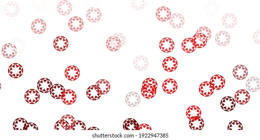Light red vector background with bubbles. Abstract colorful disks on simple gradient background. Pattern for booklets, leaflets.