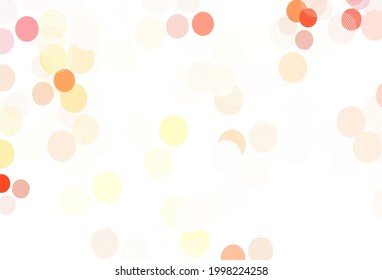 Light Red vector background with bubbles. Illustration with set of shining colorful abstract circles. Pattern for futuristic ad, booklets.