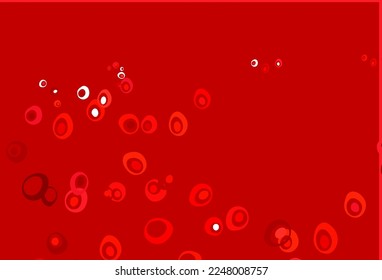 Light Red vector background with bubbles. Blurred decorative design in abstract style with bubbles. Pattern of water, rain drops.