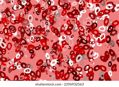 Light Red vector background with bubbles. Blurred decorative design in abstract style with bubbles. Design for posters, banners.