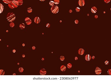 Light red vector background with bubbles. Abstract illustration with colored bubbles in nature style. Pattern of water, rain drops.