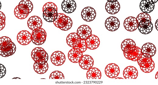 Light Red vector background with bubbles. Colorful illustration with gradient dots in nature style. Pattern for wallpapers, curtains.