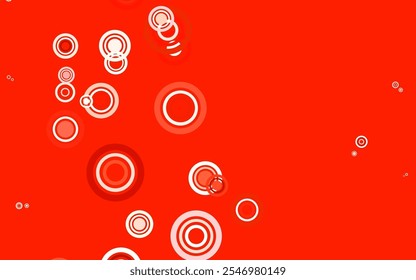 Light Red vector background with bubbles. Modern abstract illustration with colorful water drops. Design for your business advert.