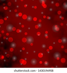 Light Red vector background with circles, stars. Colorful disks, stars on simple gradient background. Design for posters, banners.