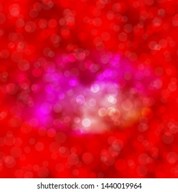 Light Red vector background with circles. Glitter abstract illustration with colorful drops. Pattern for booklets, leaflets.