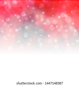 Light Red vector background with circles. Glitter abstract illustration with colorful drops. Pattern for wallpapers, curtains.