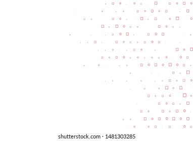 Light Red vector background with circles, rectangles. Decorative design in abstract style with circles, rectangles. Pattern of water, rain drops.