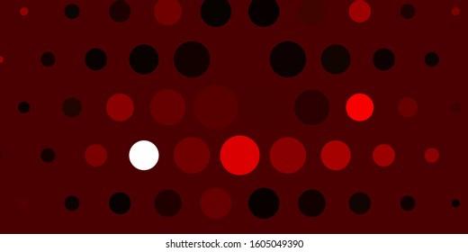 Light Red vector background with circles. Colorful illustration with gradient dots in nature style. Design for your commercials.