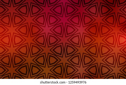 Light Red vector background with colored stars. Modern geometrical abstract illustration with stars. Best design for your ad, poster, banner.