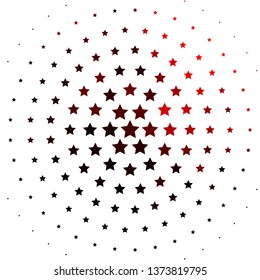 Light Red vector background with colorful stars. Colorful illustration with abstract gradient stars. Theme for cell phones.