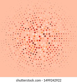 Light Red vector background with colorful stars. Modern geometric abstract illustration with stars. Pattern for websites, landing pages.