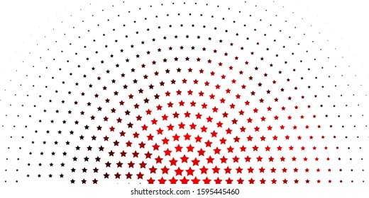 Light Red vector background with colorful stars. Decorative illustration with stars on abstract template. Best design for your ad, poster, banner.