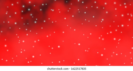 Light Red vector background with colorful stars. Blur decorative design in simple style with stars. Pattern for websites, landing pages.