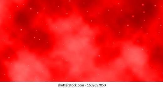 Light Red vector background with colorful stars. Colorful illustration in abstract style with gradient stars. Best design for your ad, poster, banner.