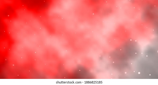Light Red vector background with colorful stars. Colorful illustration in abstract style with gradient stars. Pattern for new year ad, booklets.