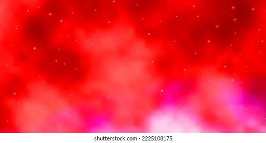 Fondo vectorial rojo claro con estrellas coloridas. Ilustración abstracta geométrica moderna con estrellas. Diseño para su promoción comercial.