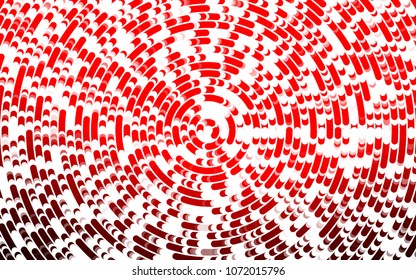 Light Red vector background with concentric circular shapes. A completely new color illustration in marble style. The best blurred design for your business.