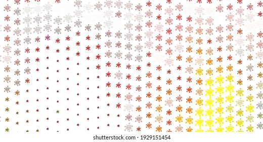Light Red vector background with covid-19 symbols. Simple design in abstract style with infection forms. Best design for quarantine events.