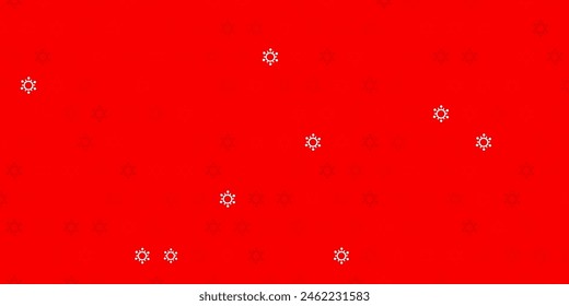 Light red vector background with covid-19 symbols. Colorful abstract illustration with gradient medical shapes. Best design for quarantine events.