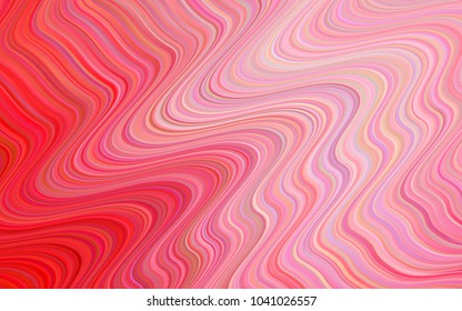 Light Red vector background with curved circles. Shining crooked illustration in memphis style. New composition for your brand book.