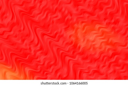 Light Red vector background with curved circles. Modern gradient abstract illustration with bandy lines. Marble style for your business design.