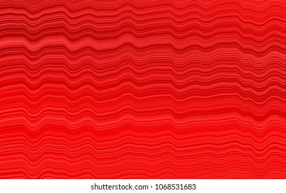 Light Red vector background with curved circles. A completely new color illustration in marble style. The best blurred design for your business.