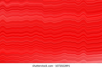 Light Red vector background with curved lines. Modern gradient abstract illustration with bandy lines. A new texture for your  ad, booklets, leaflets.
