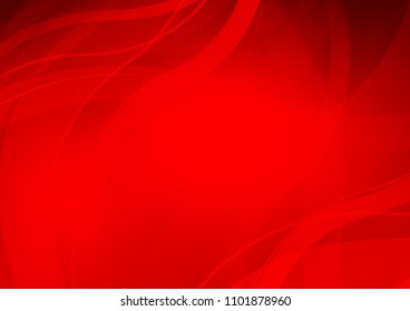 Light Red vector background with curved circles. Modern gradient abstract illustration with bandy lines. A completely new template for your business design.